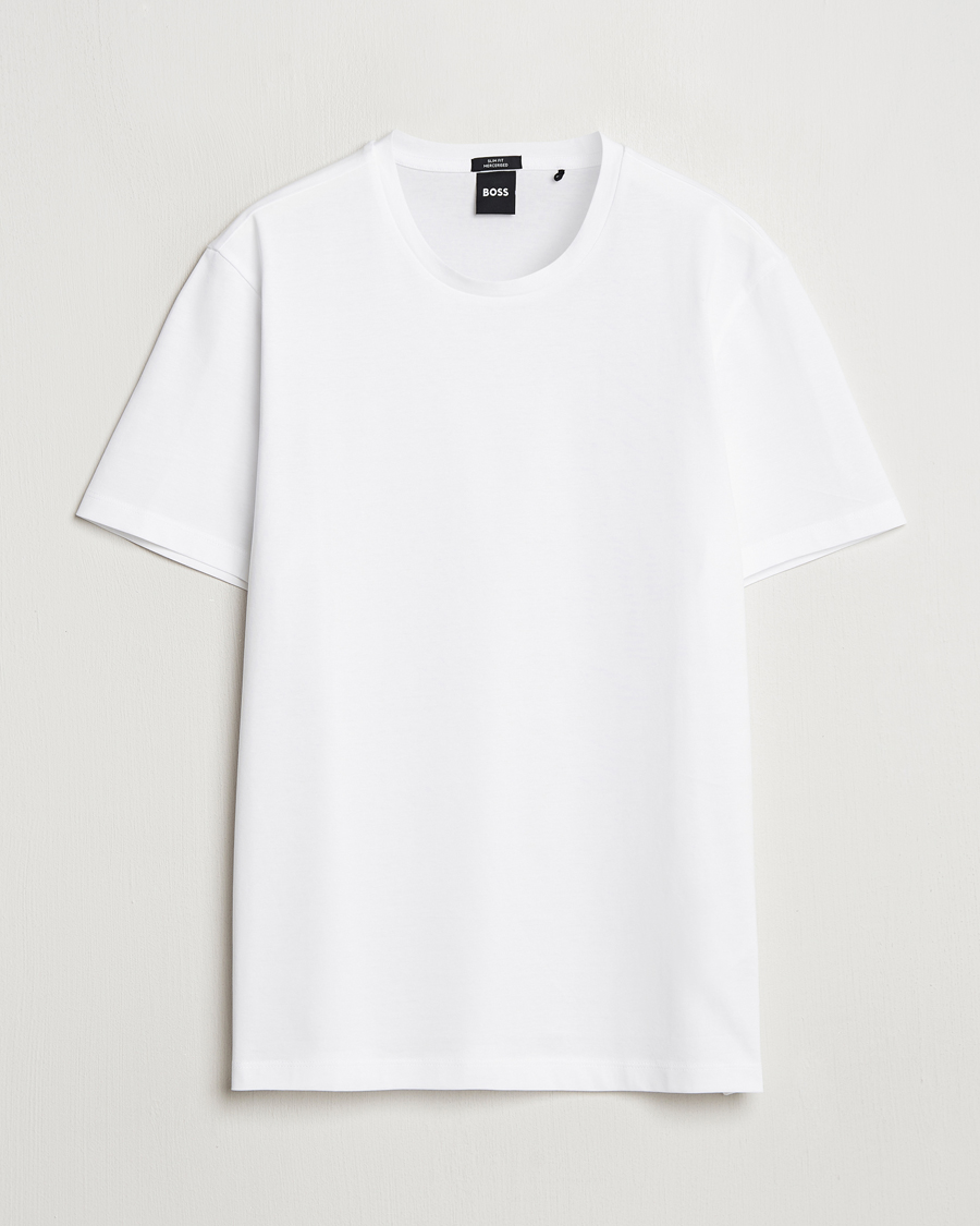 Hombres | Camisetas | BOSS BLACK | Tessler Mercerized Crew Neck T-Shirt White