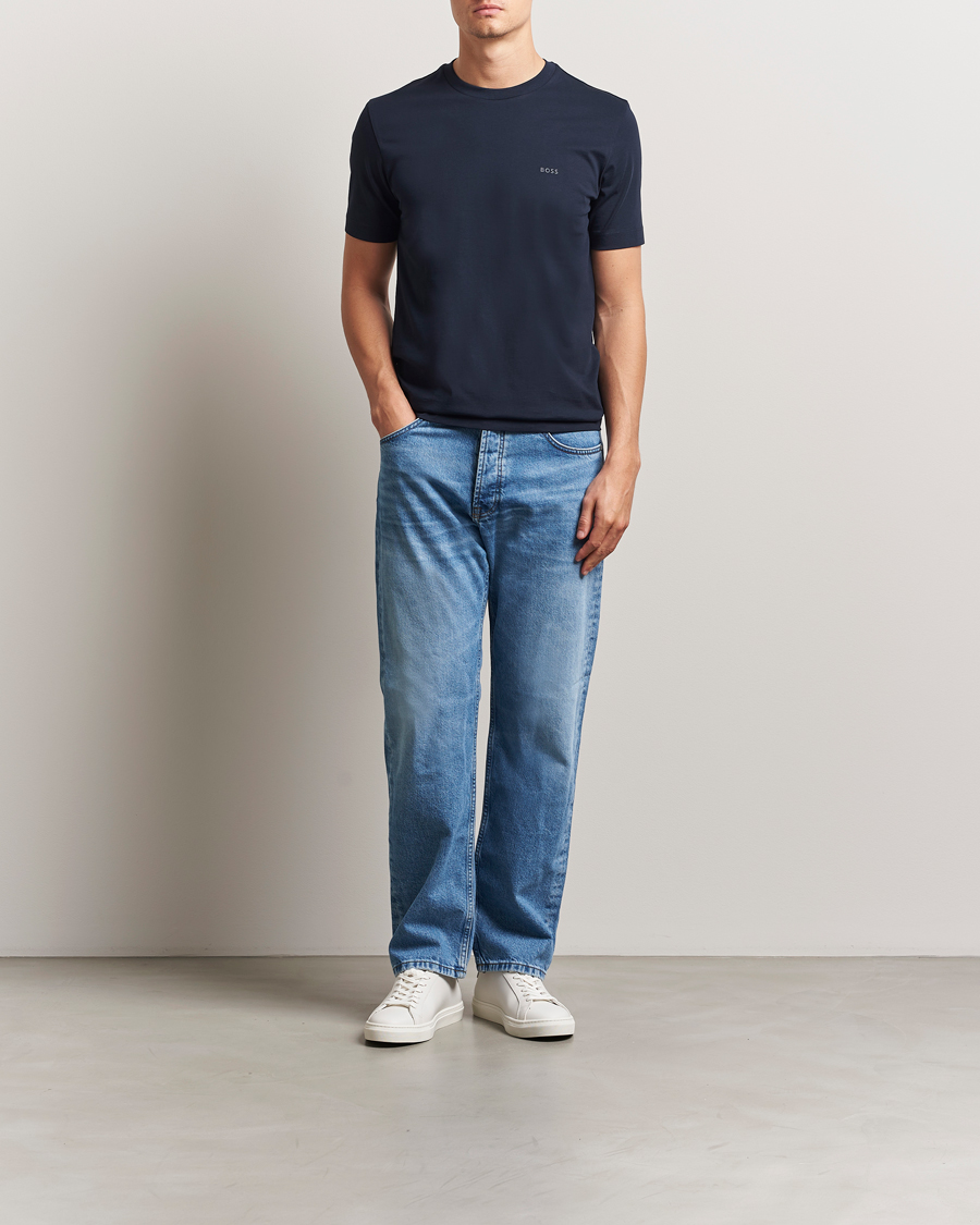 Hombres | Camisetas | BOSS BLACK | Thompson Crew Neck T-Shirt Dark Blue