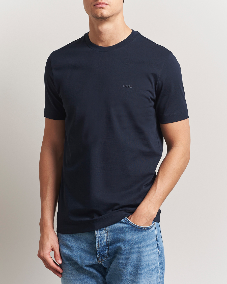 Hombres | Camisetas | BOSS BLACK | Thompson Crew Neck T-Shirt Dark Blue
