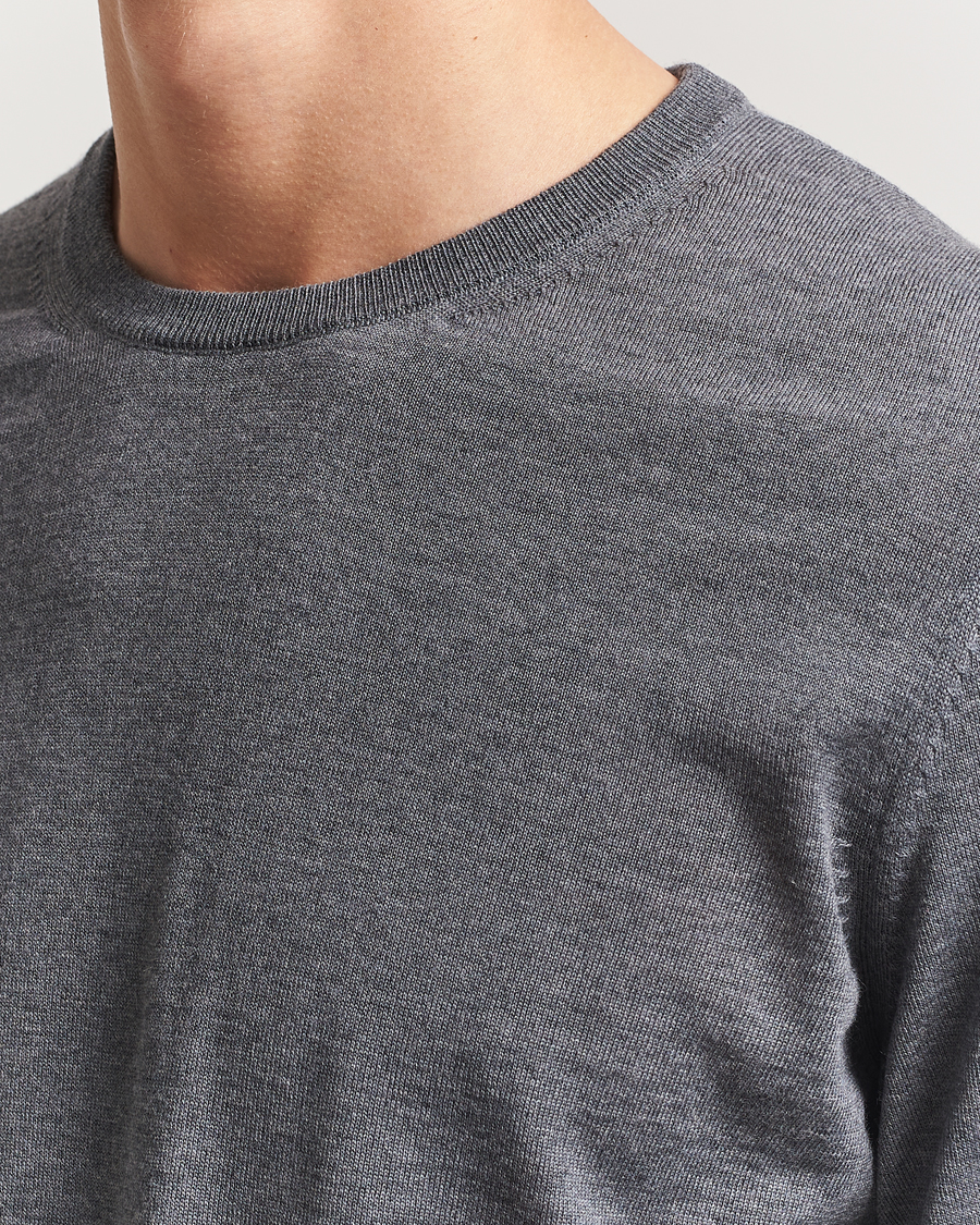 Hombres | Jerséis y prendas de punto | BOSS BLACK | Leno Wool Crew Neck Pullover Medium Grey