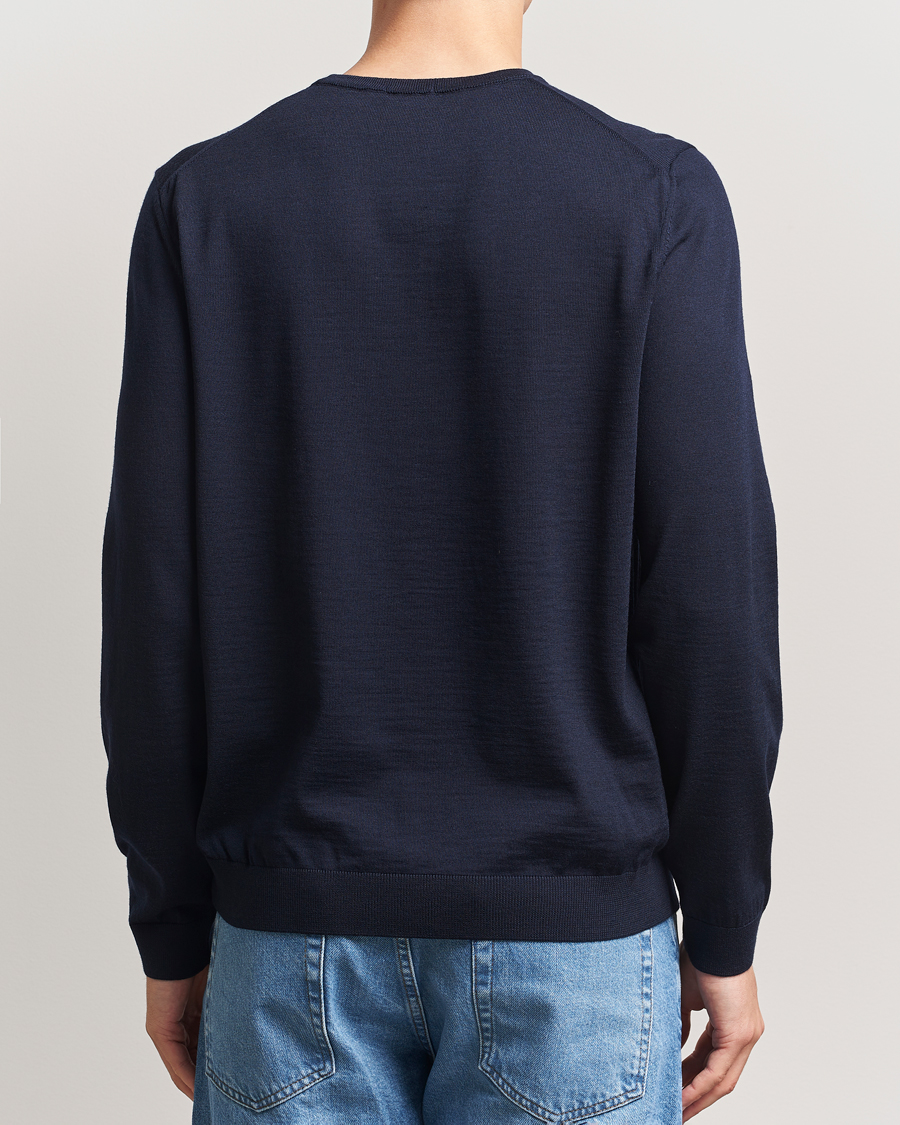 Hombres | Jerséis y prendas de punto | BOSS BLACK | Leno Wool Crew Neck Pullover Dark Blue