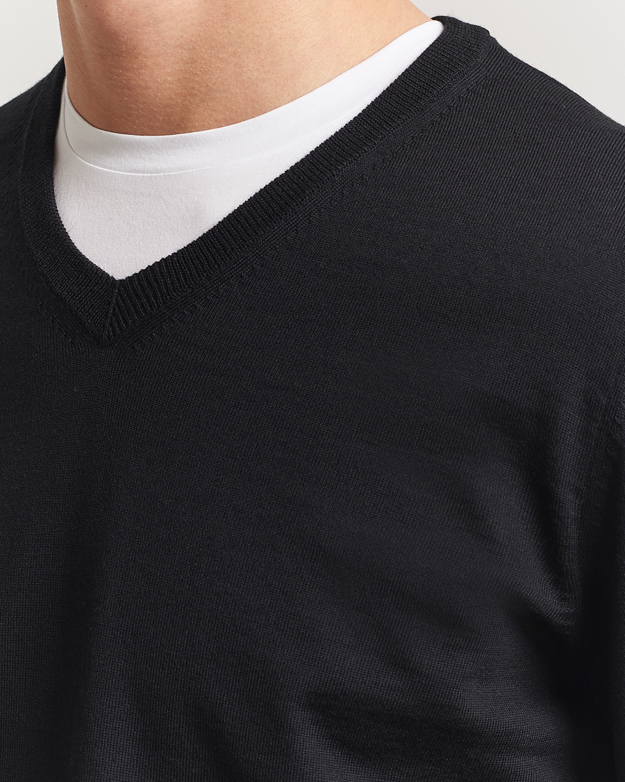 Hombres | Jerséis y prendas de punto | BOSS BLACK | Melba Wool V-Neck Pullover Black