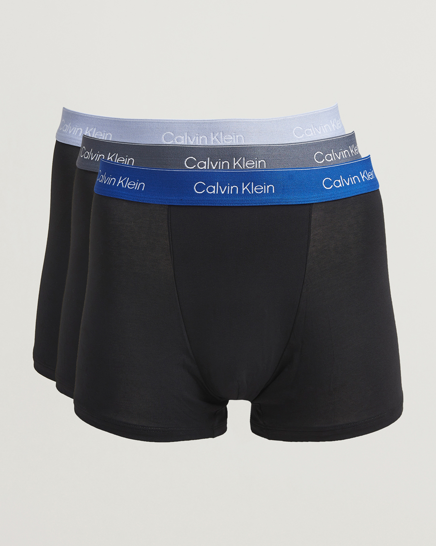 Hombres | Ropa interior y calcetines | Calvin Klein | 3-Pack Icon Cotton Stretch Relaxed Trunk Black