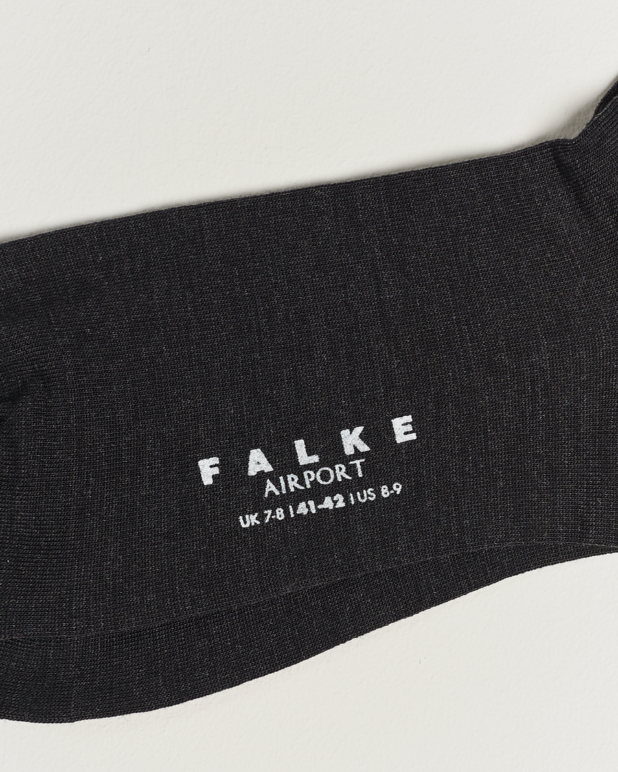 Hombres |  | Falke | 5-Pack Airport Socks Anthracite Melange