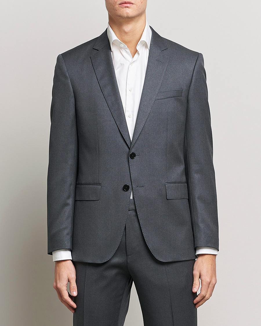 Hombres |  | BOSS BLACK | Huge Wool Suit Dark Grey