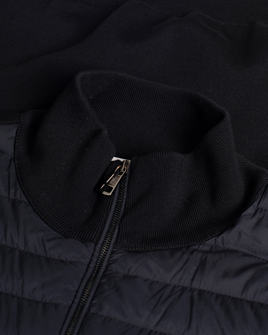 Hombres | Jerséis y prendas de punto | Pre-owned | Moncler Cardigan Down Hybrid Navy