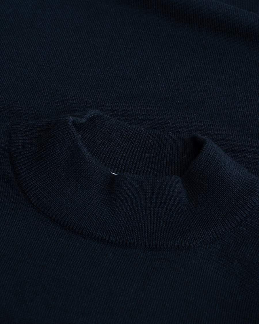 Hombres | Jerséis y prendas de punto | Pre-owned | Gran Sasso Mock Neck Navy