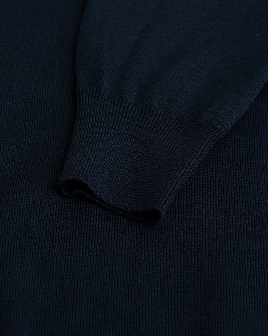 Hombres | Jerséis y prendas de punto | Pre-owned | Gran Sasso Mock Neck Navy