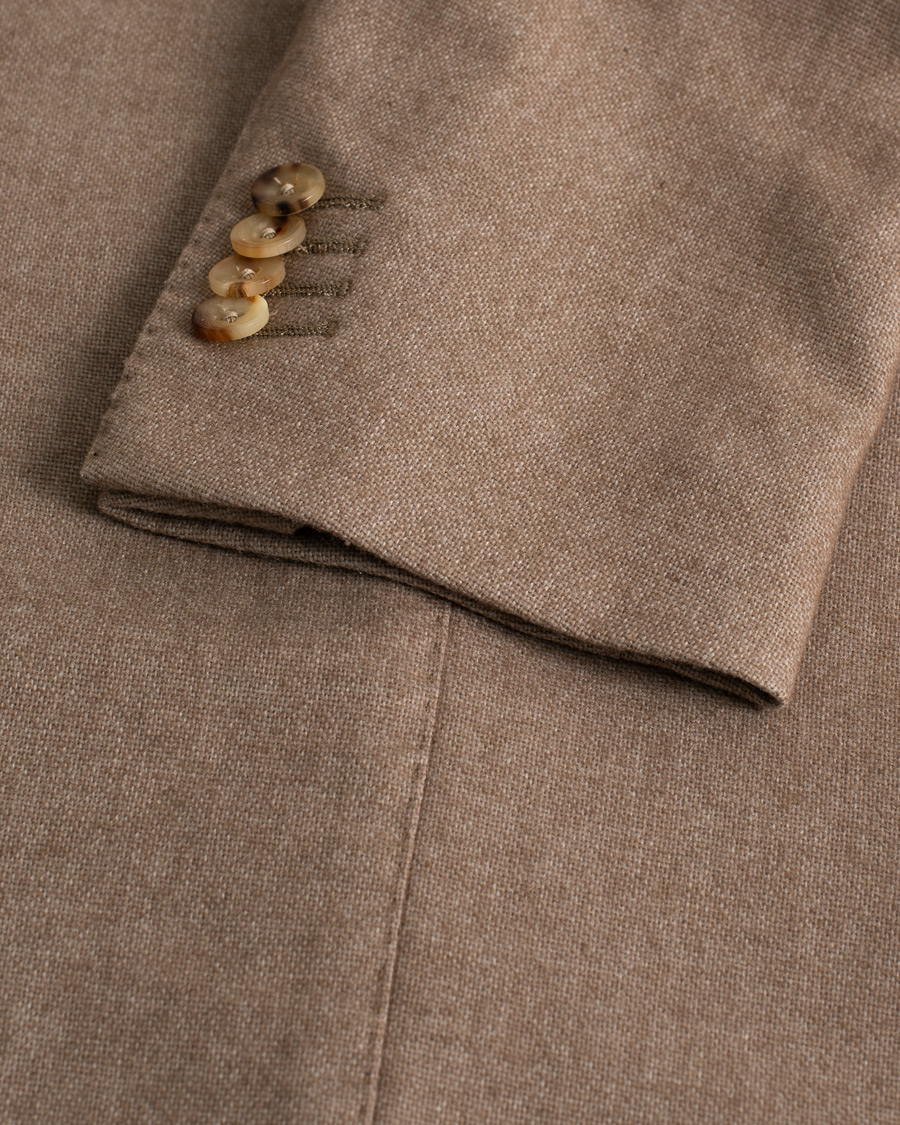 Hombres | Blazers | Pre-owned | Boglioli K Jacket Cashmere Flannel Blazer Taupe 48
