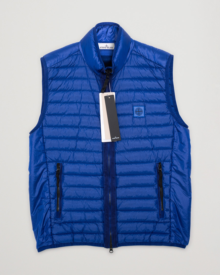 Hombres | Abrigos y chaquetas | Pre-owned | Stone Island Recycled Nylon Down-TC Vest Bright Blue