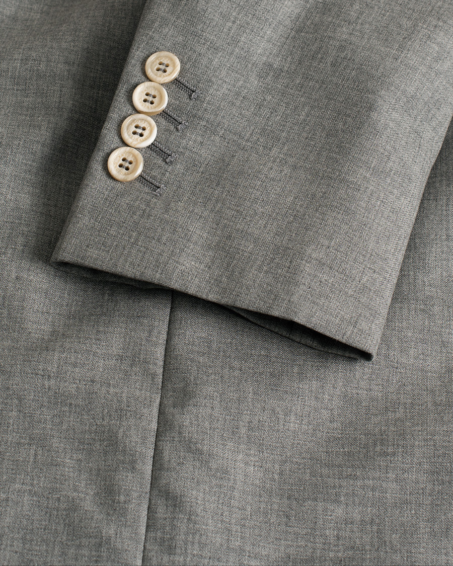 Hombres | Pre-owned Blazers | Pre-owned | Brunello Cucinelli Peak Lapel Wool Blazer Light Grey
