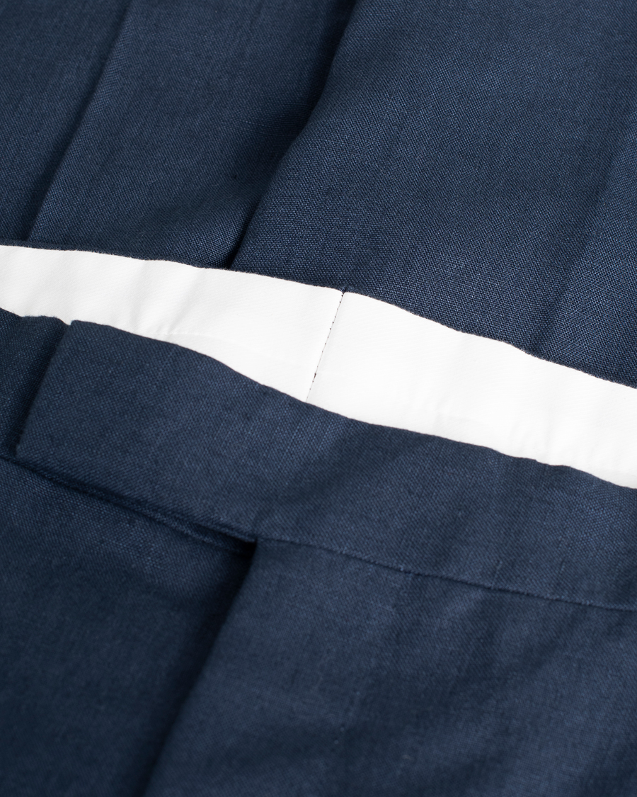 Hombres | Pantalones | Pre-owned | Anderson & Sheppard Blue Linen Trousers W34