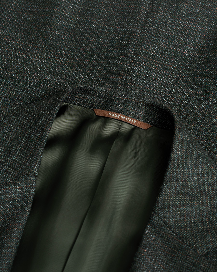 Hombres | Blazers | Pre-owned | Canali Silk/Cashmere Blazer Green Melange 50