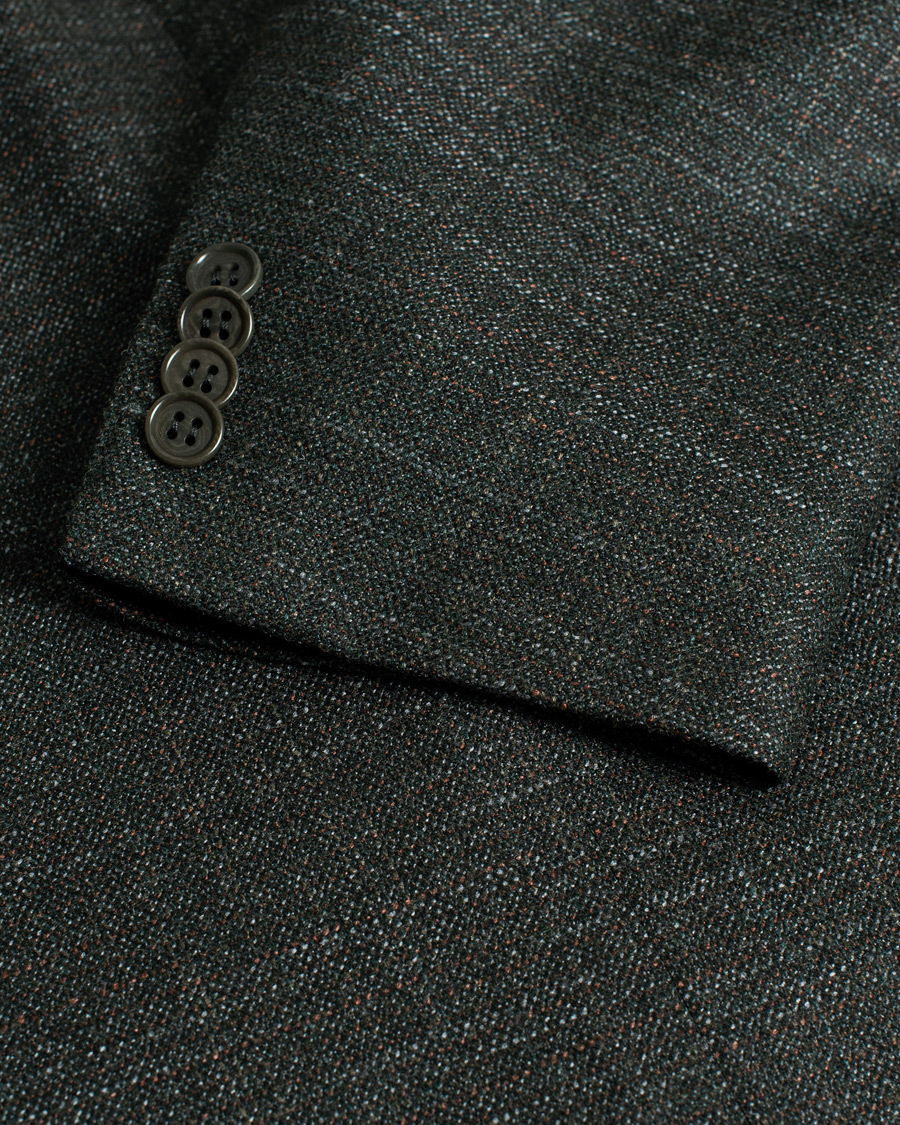 Hombres | Blazers | Pre-owned | Canali Silk/Cashmere Blazer Green Melange 50