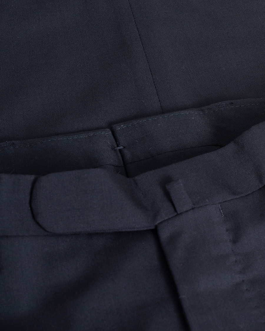 Hombres | Pantalones | Pre-owned | Boglioli Wool Trousers Navy 46