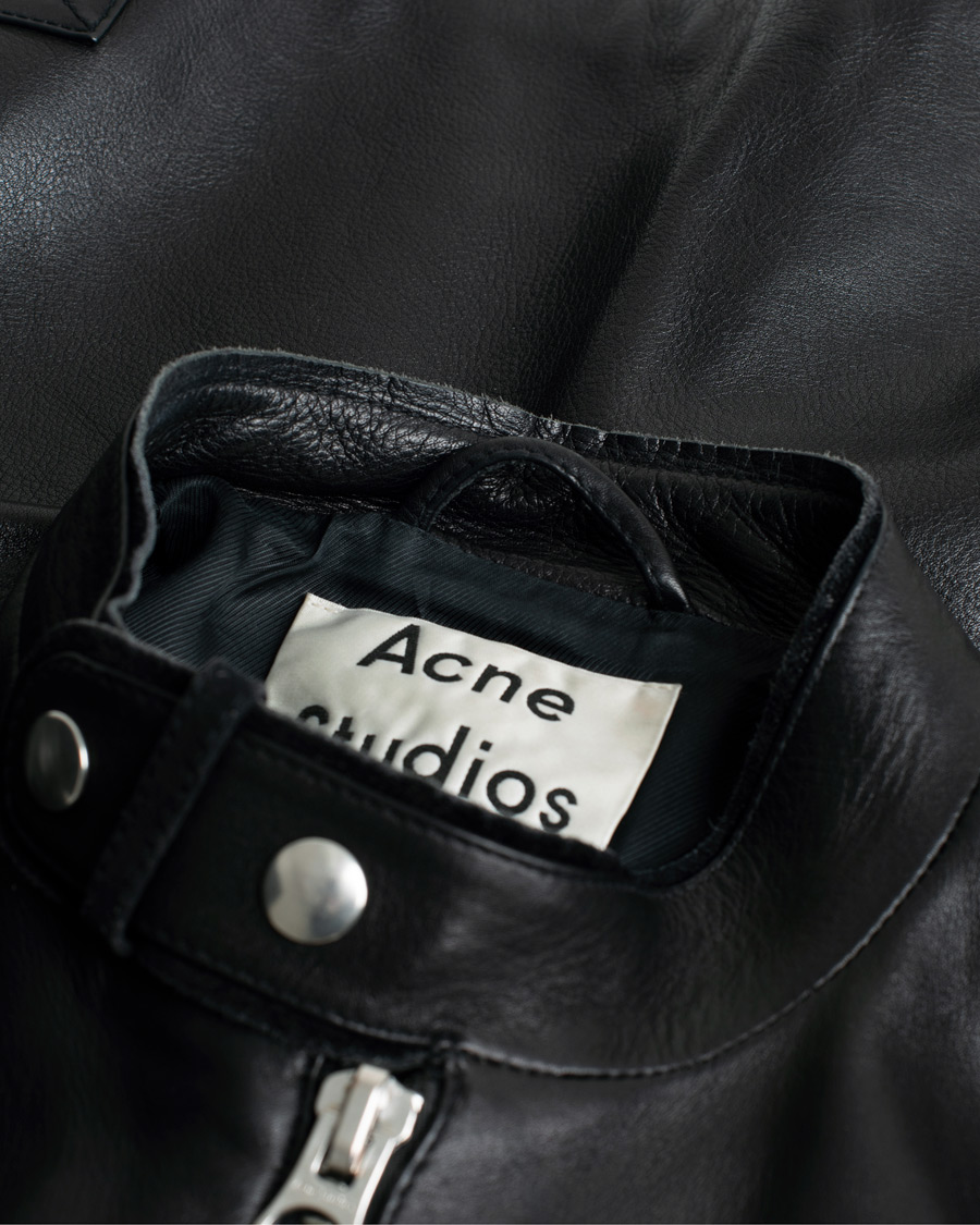 Hombres | Abrigos y chaquetas | Pre-owned | Acne Studios Biker Leather Jacket Black 46