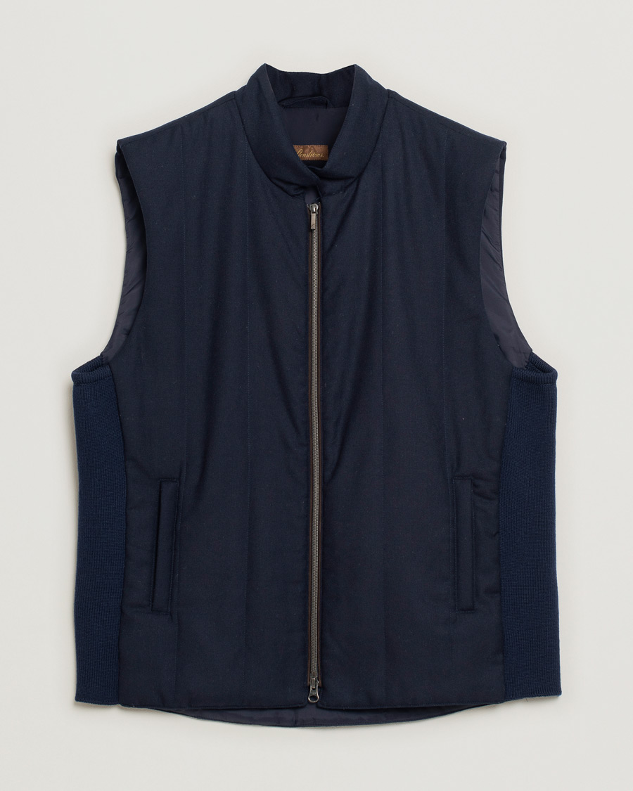 Hombres | Abrigos y chaquetas | Pre-owned | Stenströms Wool Vest Navy XL