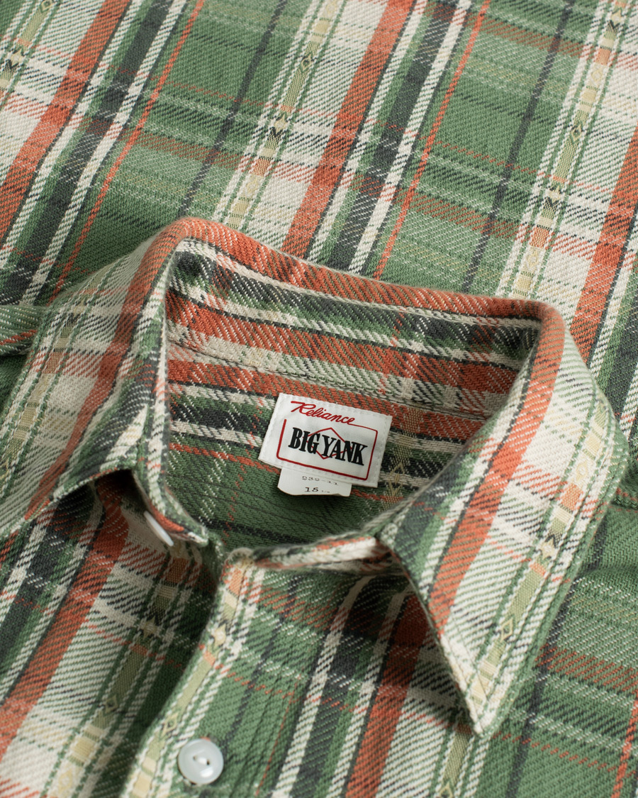 Hombres | Camisas | Pre-owned | Big Yank 1942 Flannel Shirt Green Check S