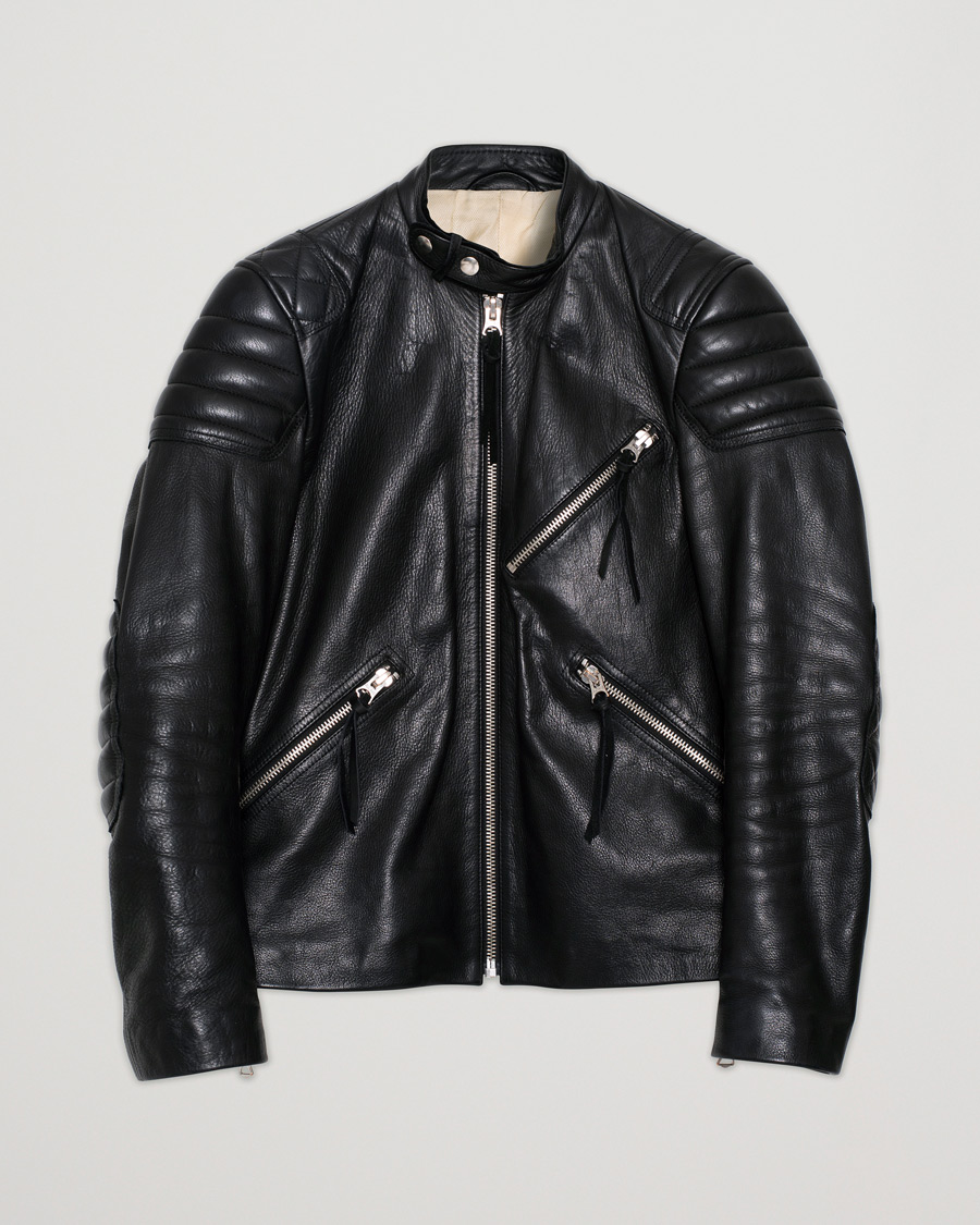 Hombres | Acne Studios Biker Leather Jacket Black 46 | Pre-owned | Acne Studios Biker Leather Jacket Black 46