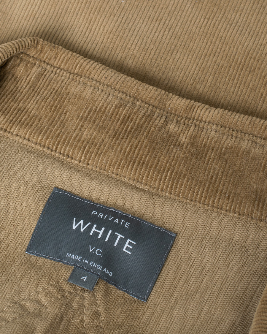 Hombres | Private White V.C. Manchester Overshirt Beige | Pre-owned | Private White V.C. Manchester Overshirt Beige